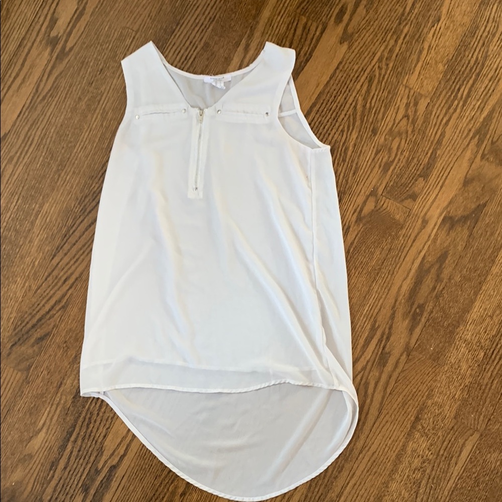 Grey Sleeveless Blouse